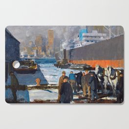 George Bellows Men of the Docks Cutting Board