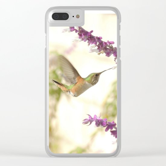 Ms. Hummingbird Checks Another Nectar Source Clear iPhone Case