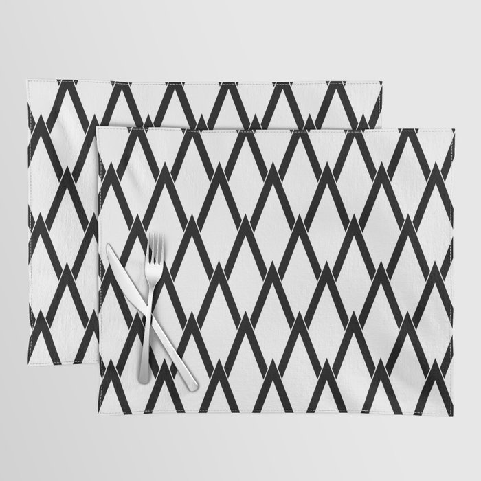 Abstract geometric pattern - black and white. Placemat