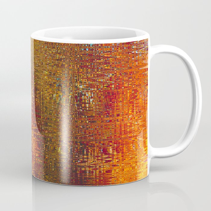 Zigzag Red Burning Abstract Coffee Mug