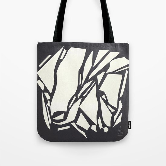 Abstract black white Tote Bag