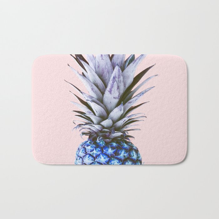 blue pineapple Bath Mat