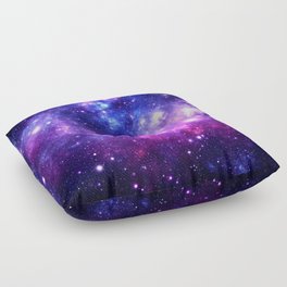 Purple Blue Galaxy Nebula Floor Pillow