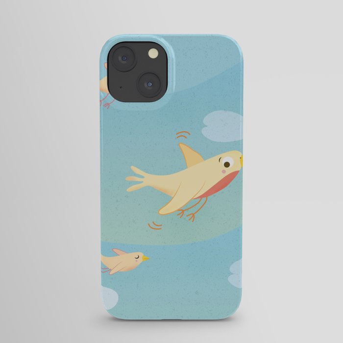 Birds in a blue sky iPhone Case