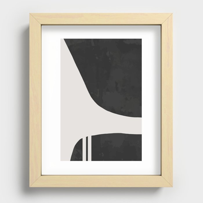 Modern Abstract Art Print | Home Decor Modern Set of 1 | 1/2 Recessed Framed Print