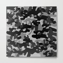 Camouflage (Gray) Metal Print