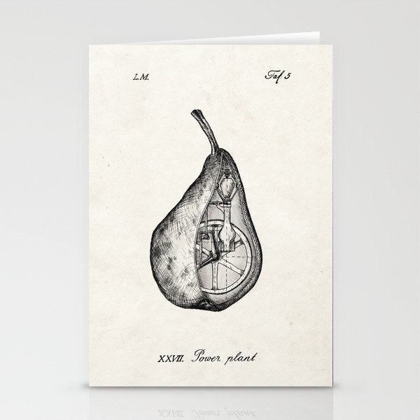 Power plant - pear Stationery Cards