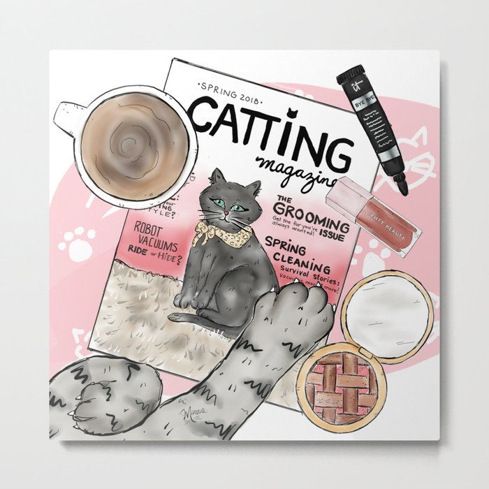 Monday Morning Essentials - featuring Catting Magazine, Spring 2018 Metal Print