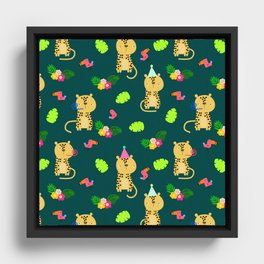 Cheetah party Framed Canvas