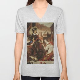 Jan de Bray - The Haarlem City Maiden greets Frederik Hendrik V Neck T Shirt