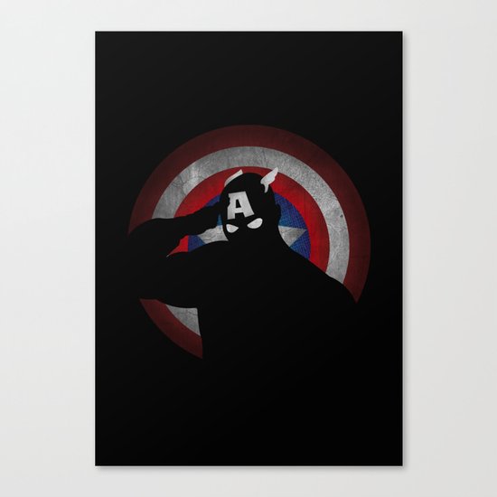 SuperHeroes Shadows : Captain America Canvas Print