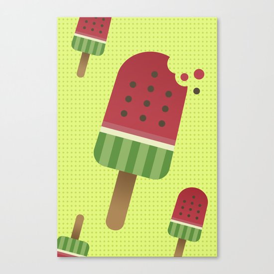 Watermelon Ice Pop Canvas Print