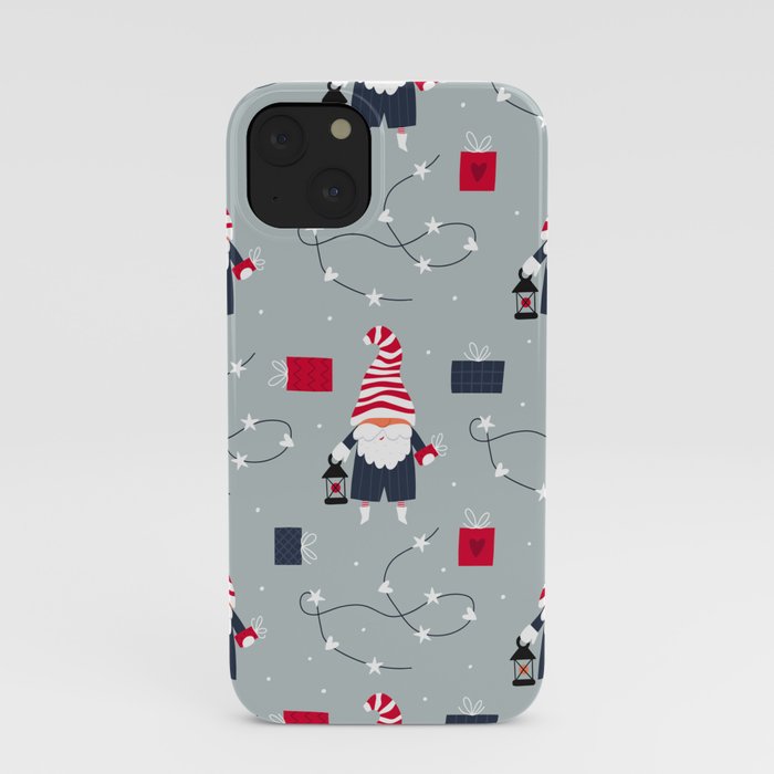 Christmas gnomes seamless iPhone Case