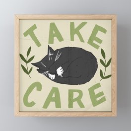 Take Care Tuxedo Framed Mini Art Print