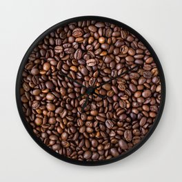 Coffee beans pattern Wall Clock