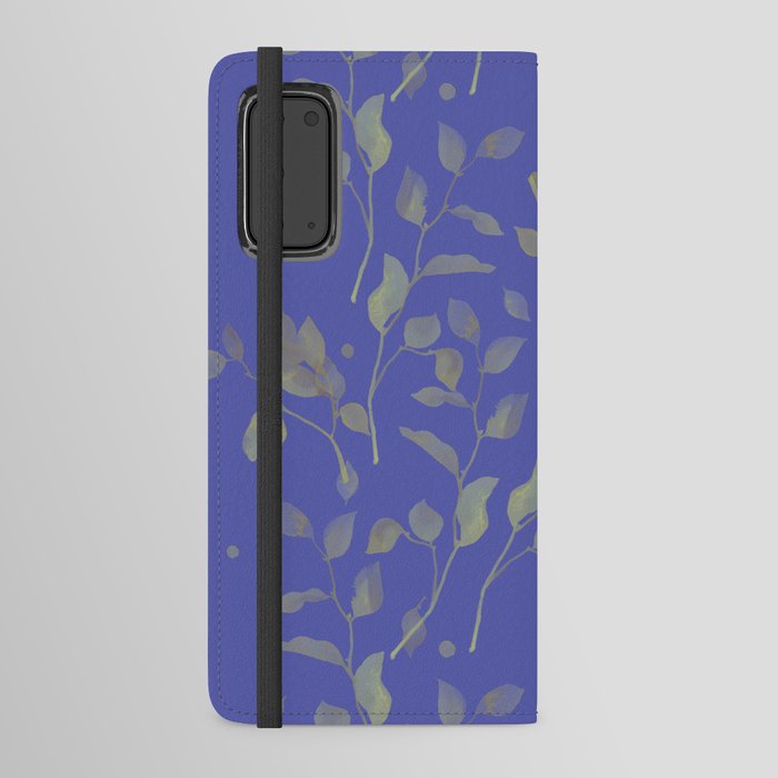 Rose Stems and Leaves on Lavender Field Android Wallet Case