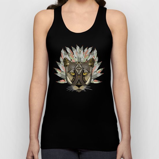 native mountain lion blue Unisex Tank Top