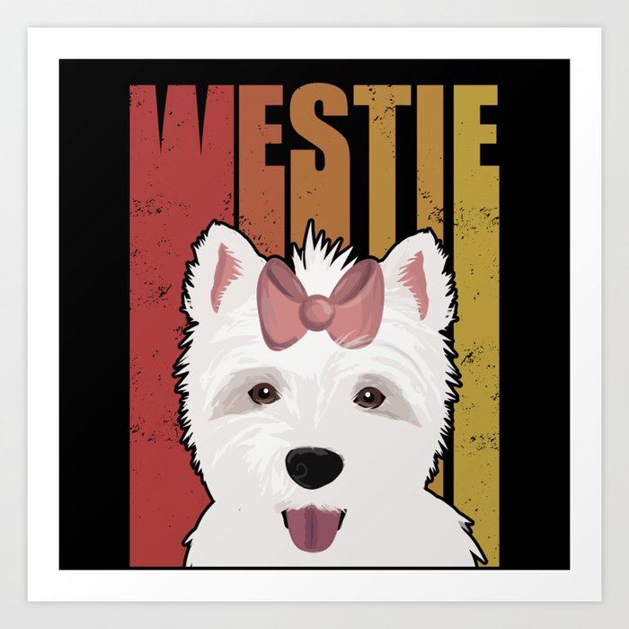Westie wall sale art