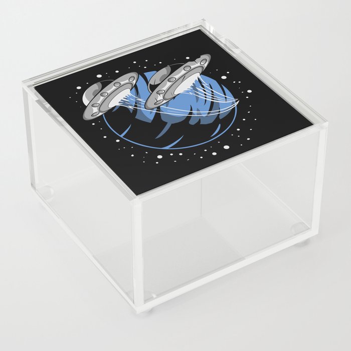 Universe UFO Flying Saucers Acrylic Box