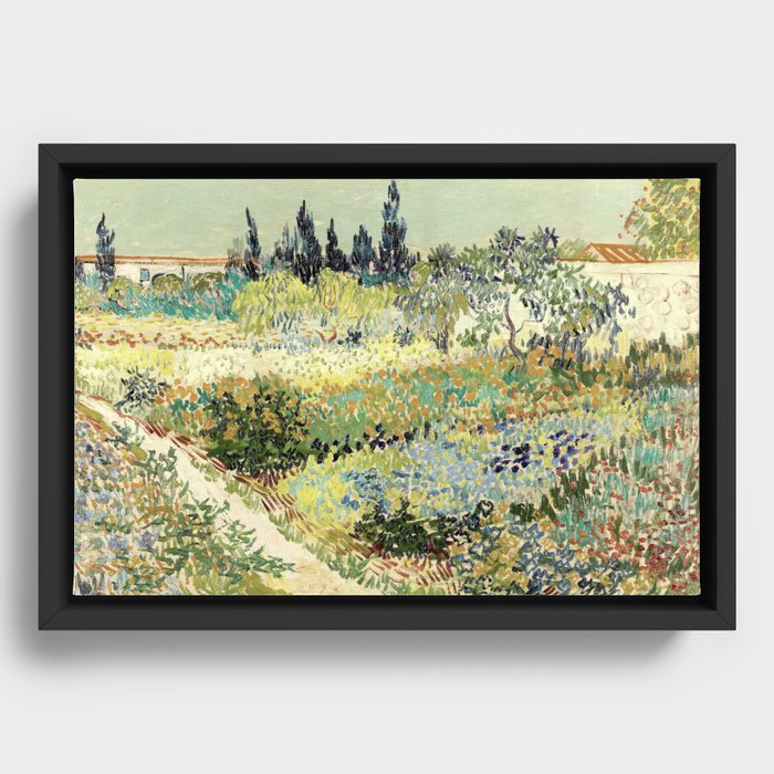Vincent Van Gogh : Garden at Arles Framed Canvas