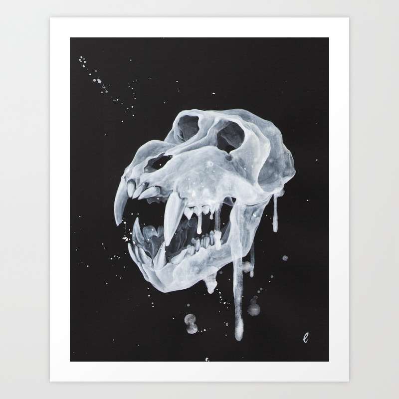 Remains Series Vii Mandrill Skull Art Print By Edwardcao Society6