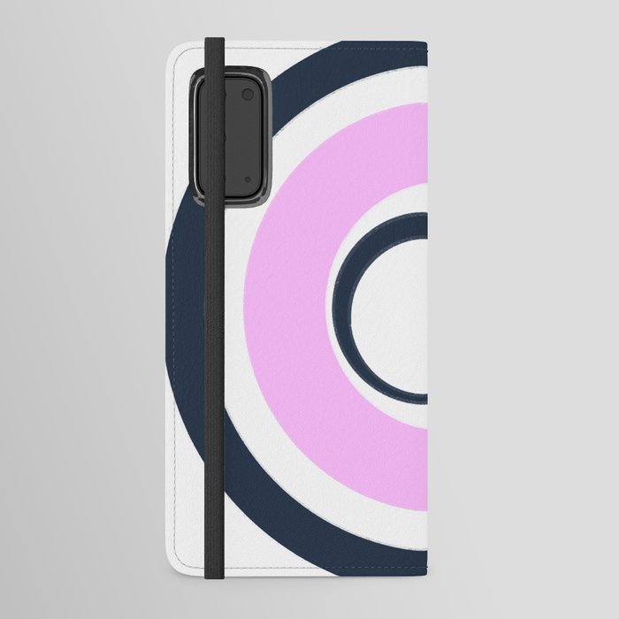 Modern Abstract Skateboard Wheel Pink Android Wallet Case