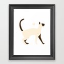 Siamese Cat Cartoon Gerahmter Kunstdruck