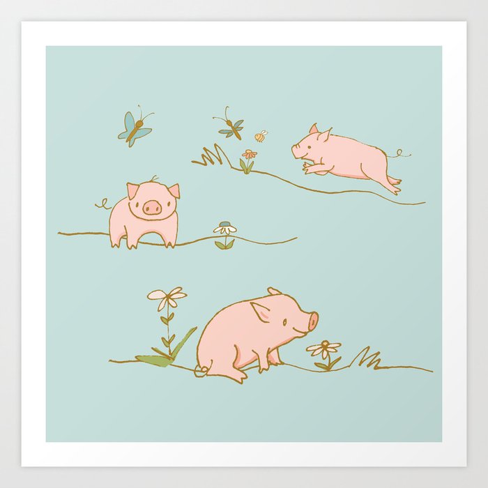 These Little Piggies Art Print