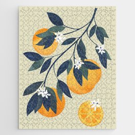 Oranges branch and flowers Jigsaw Puzzle