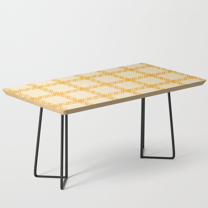 Woven Checkerboard (Yellow) Coffee Table