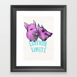 pig et wolf Framed Art Print