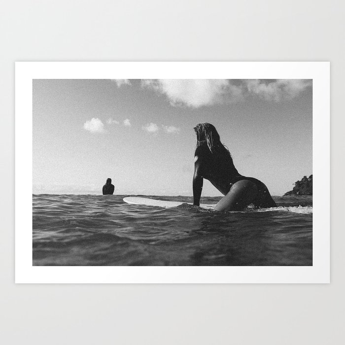 Surfer girl Art Print