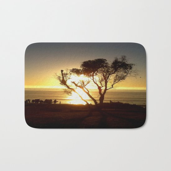 Fire and Water - a California sunset Bath Mat