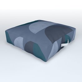 Abstraction_GEOMETRIC_SHAPE_BLUE_MOUNTAINS Outdoor Floor Cushion