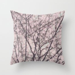 Cherry Blossomed Throw Pillow