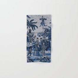 17th Century Delftware Chinoiserie Hand & Bath Towel