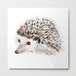 Hug me Metal Print | Erizo, Painting, Hedgehog, Animal, Watercolor, Digital 