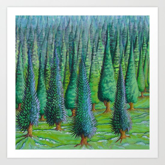 evergreen forest Art Print