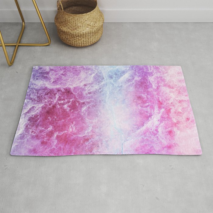 Enigmatic Pink Purple Blue Marble 1 Decor Art Society6 Rug By Anitabellajantz Society6