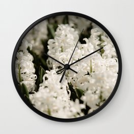 White Hyacinth II Wall Clock