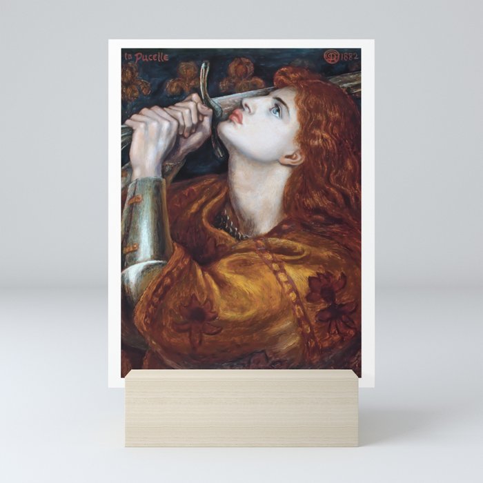 Joan of Arc 1882 by Gabriel Rossetti Artwork for Wall Art, Prints, Posters, Tshirts, Men, Women, Kids Mini Art Print