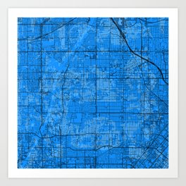 Santa Ana City Map Pattern Art Print