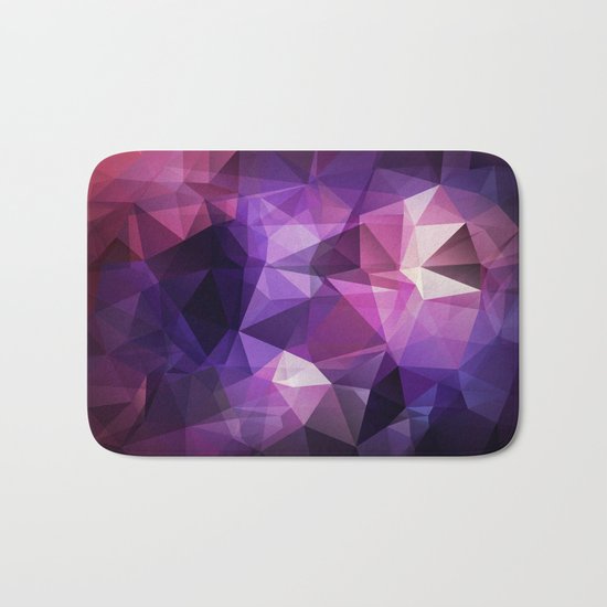 Abstract background of triangles polygon design bright colors Bath Mat