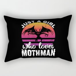 Just a Girl who loves Mothman Retro Sunset Womens Rectangular Pillow