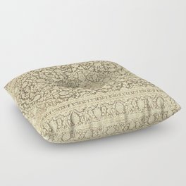 Vintage Brown Rug Pattern Floor Pillow
