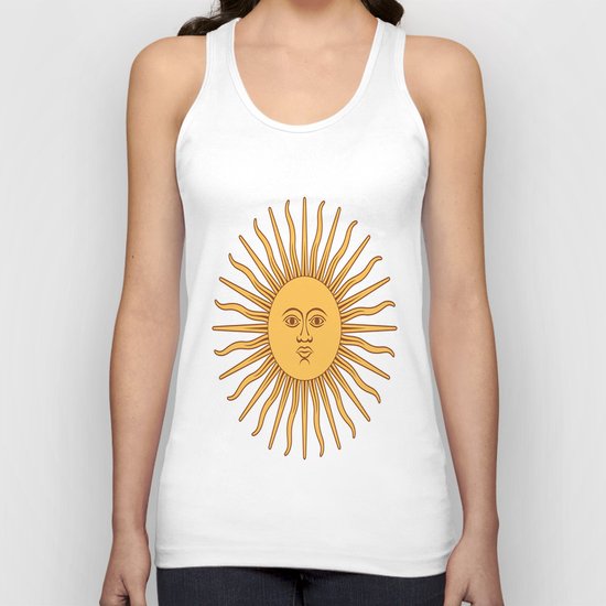 argentina flag sun Unisex Tank Top
