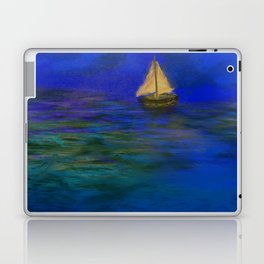 Peaceful Sail Moonlight  Laptop Skin