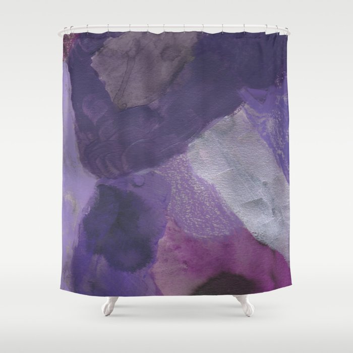 Shades Of Purple Abstract Shower Curtain By Vndesigns Society6