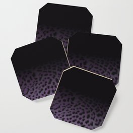 Leopard print ombre purple Coaster