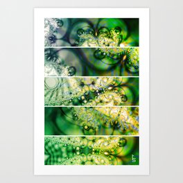 Emerald Universe (Five Panels Series) Art Print